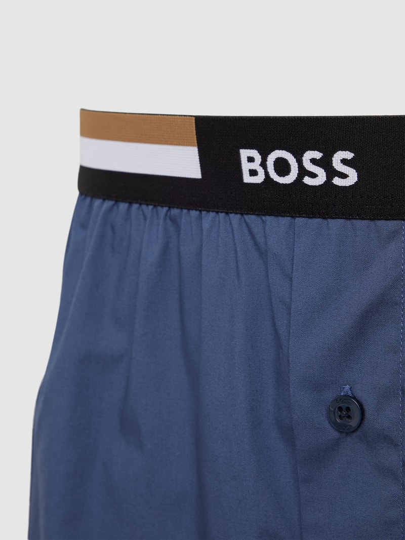 Boxershorts mit Kontraststreifen im 2er-Pack in dunkelblau