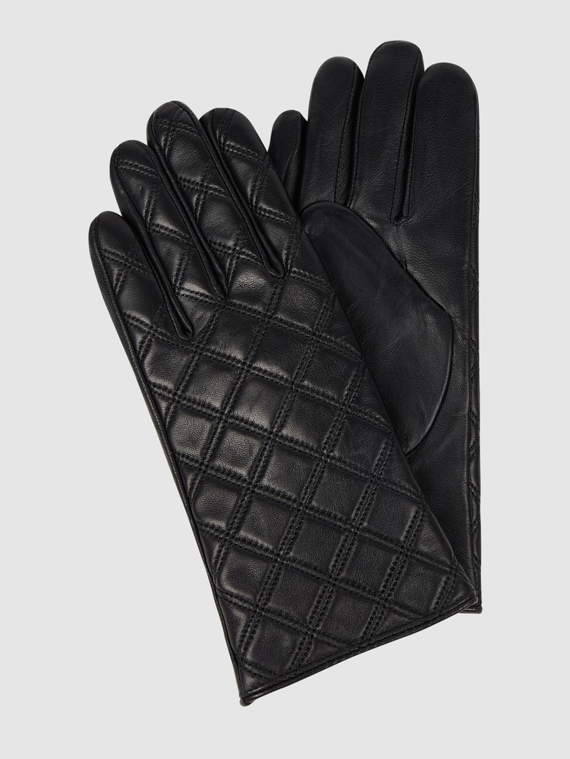 Lederhandschuhe aus Lammnappa in schwarz
