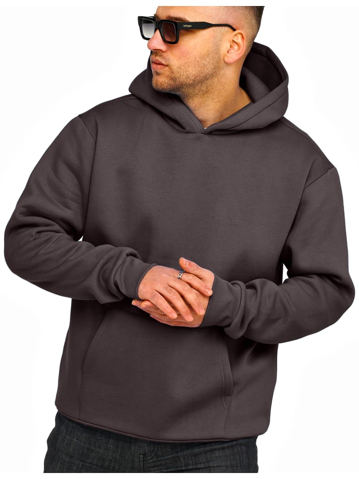 DAILY COTTON Kapuzenpullover - DCTALGAR Oversize Hoodie Sweatshirt in Anthra günstig kaufen