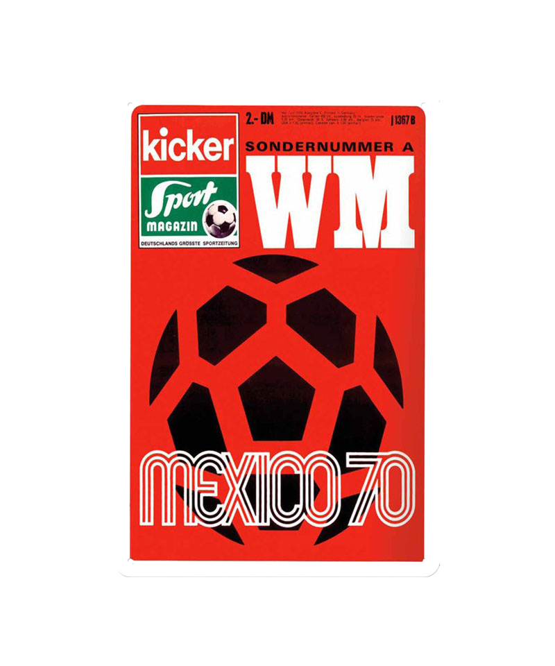 kicker Retro-Blechschild 1970