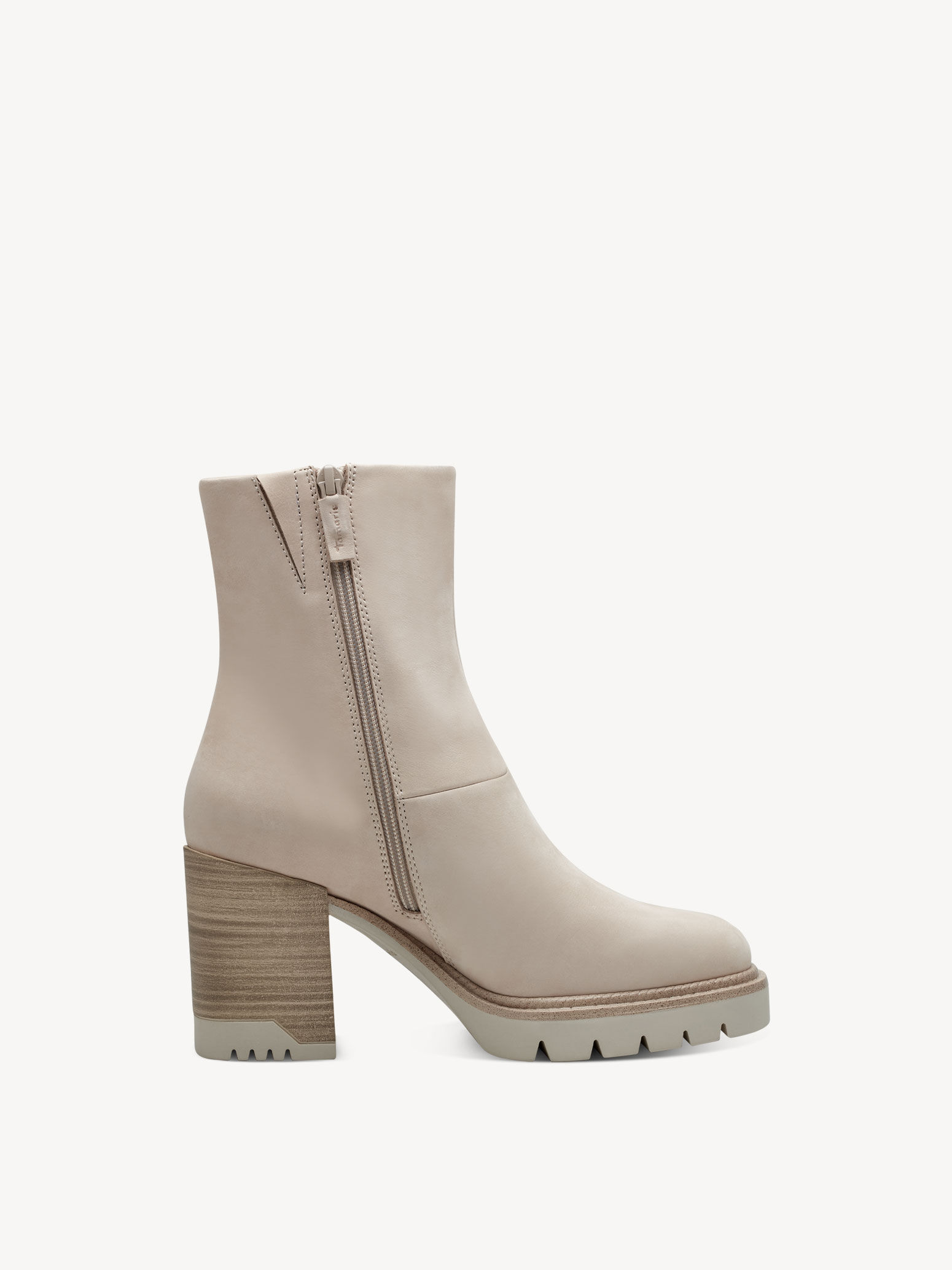 Bottine en cuir - beige