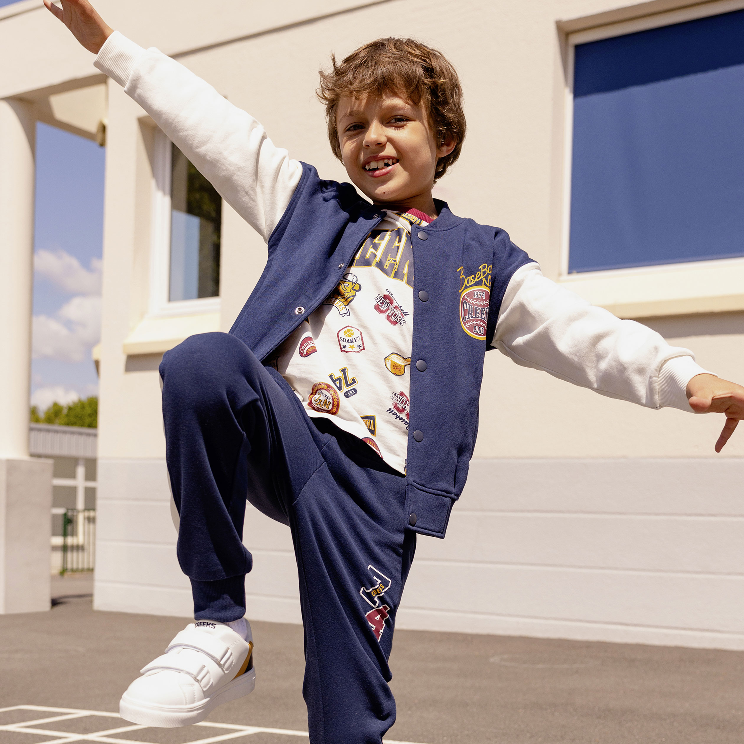 Gilet col teddy boutonné Creeks bleu marine garçon | La Halle