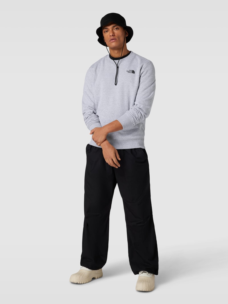 Sweatshirt mit Label-Detail Modell 'SIMPLE DOME' in hellgrau