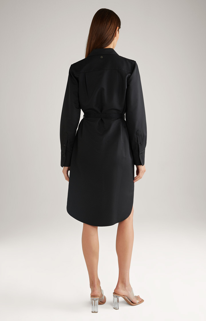 Hemdblusen-Kleid in Schwarz