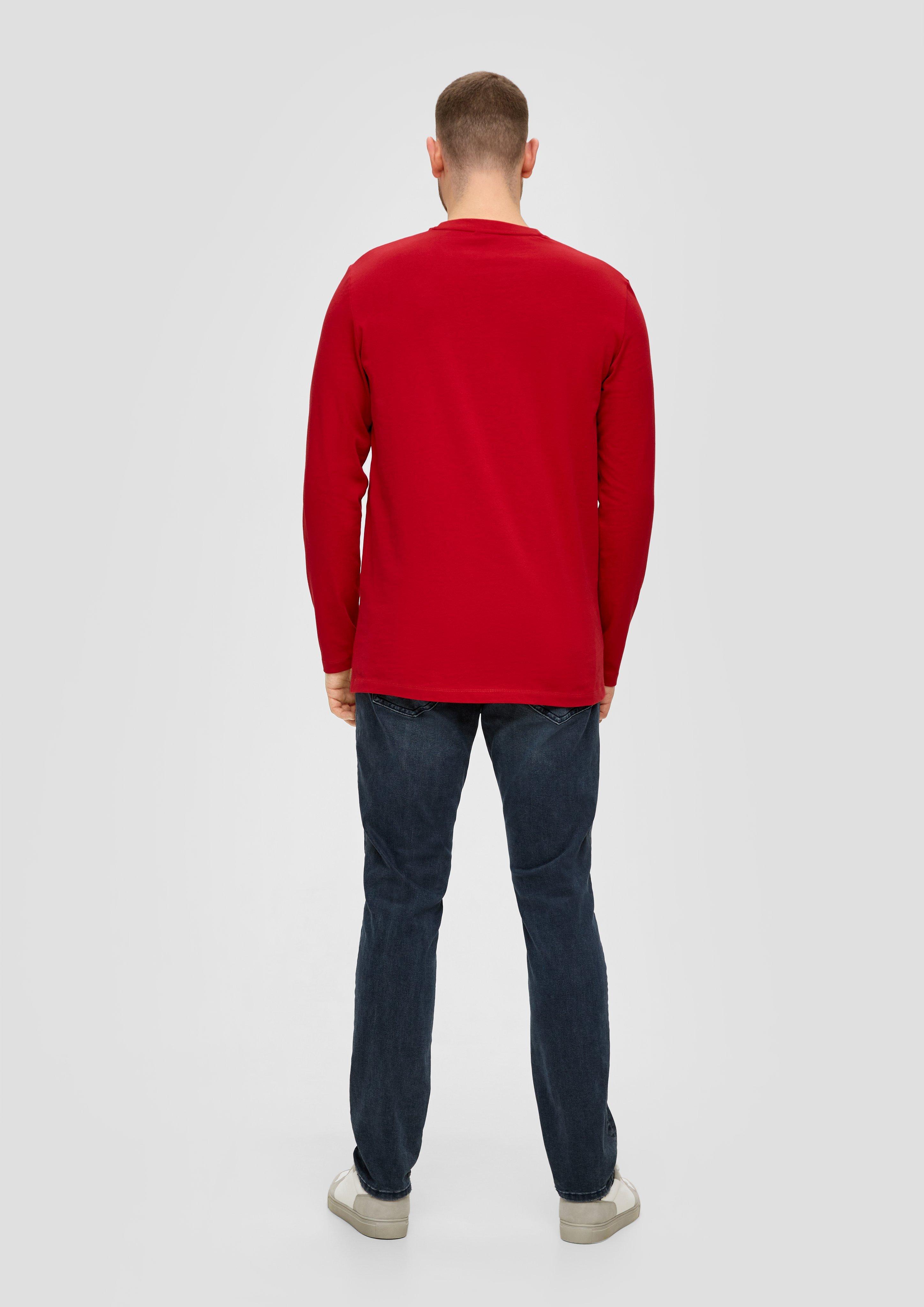 Longsleeve mit gummiertem Label-Print  2143325-31D1