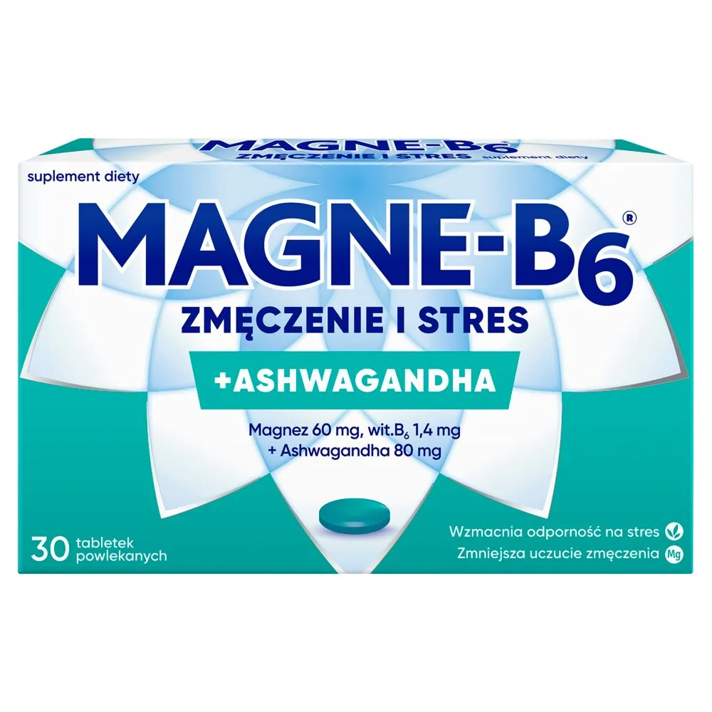 Magne-B6 Κόπωση και Στρες, Συμπλήρωμα διατροφής με μαγνήσιο, βιταμίνη Β6 και ashwagandha, Δισκία