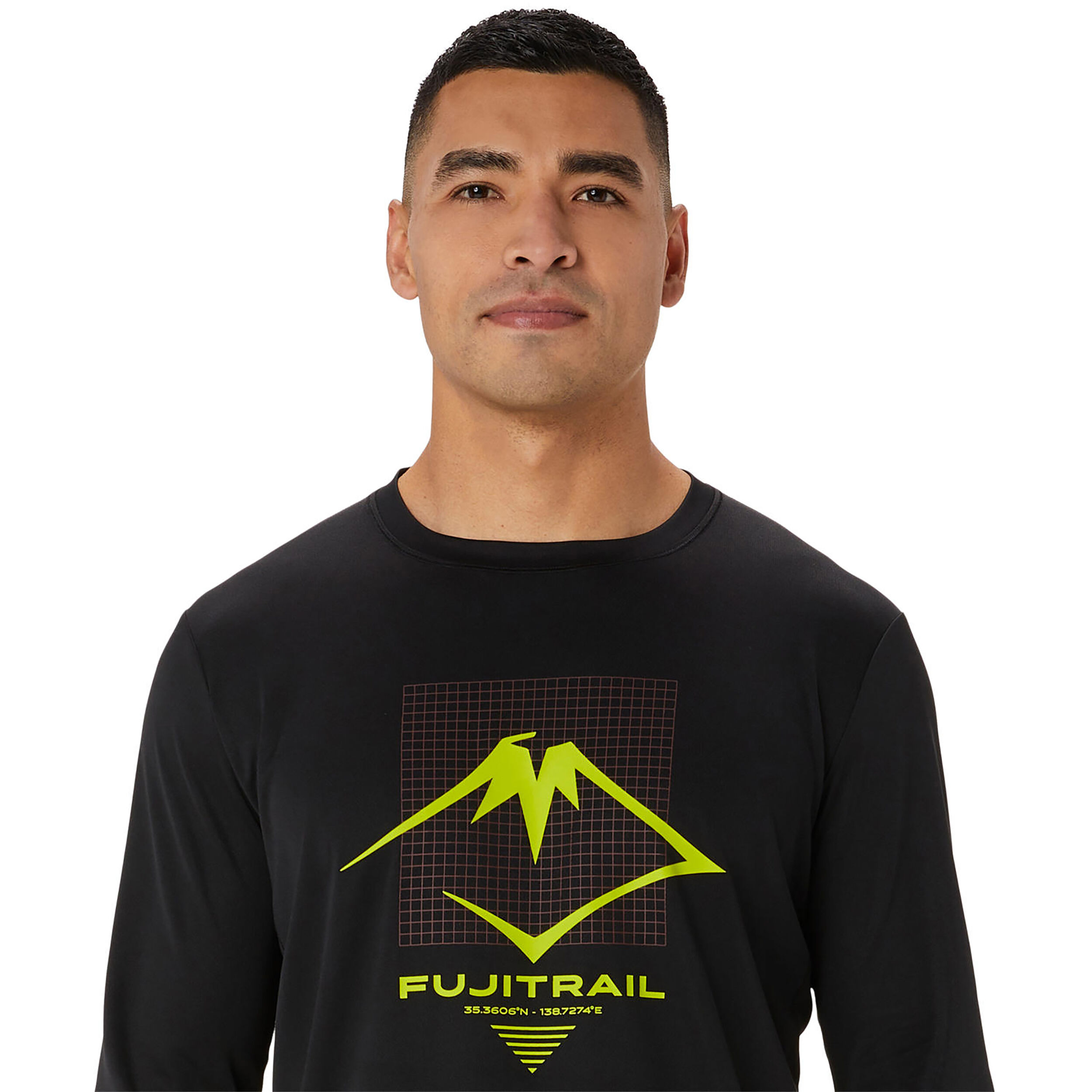 Fujitrail Logo Lauftop Herren - Schwarz, Dunkelrot