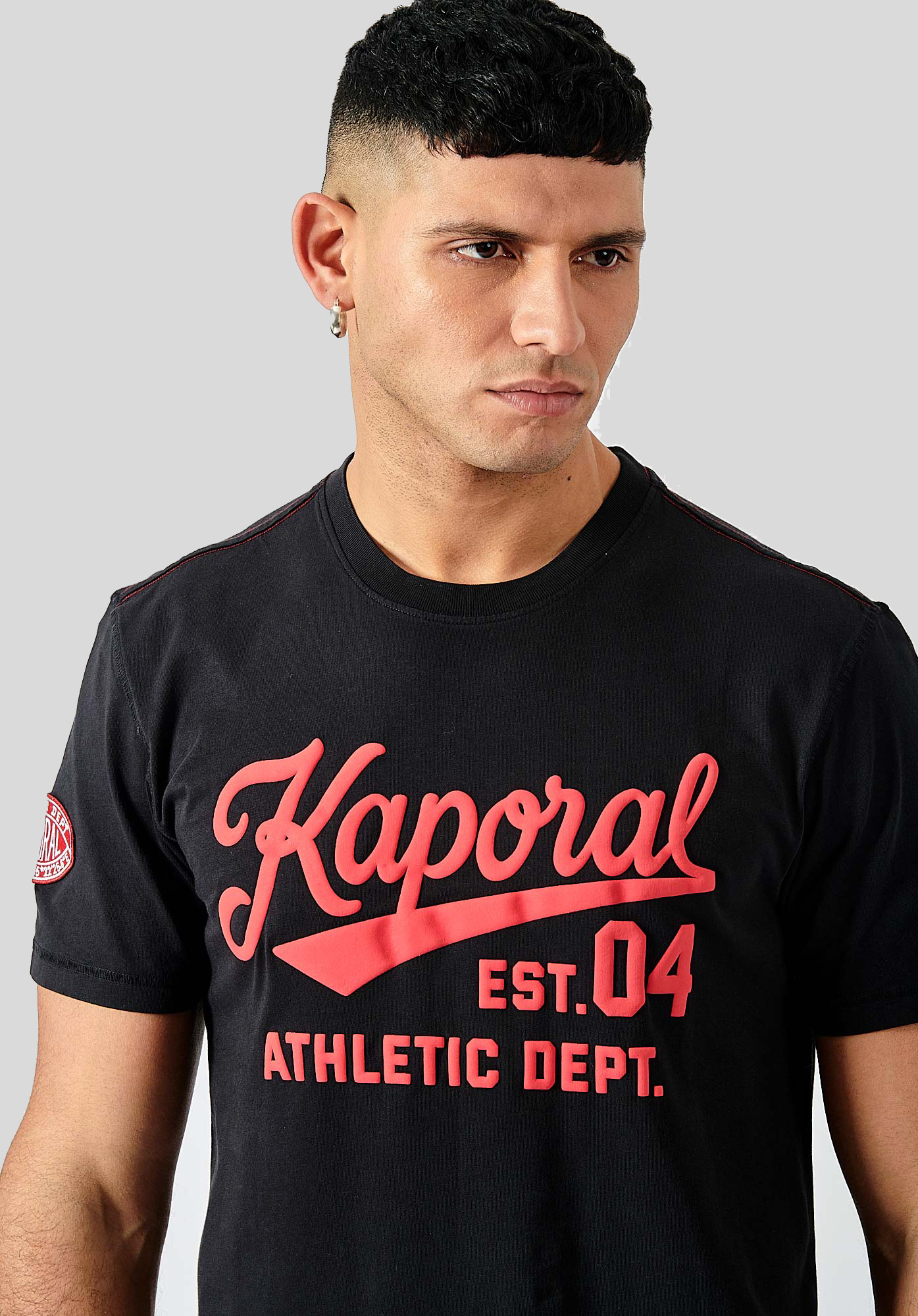 BAREL  T-shirt noir homme 100% coton