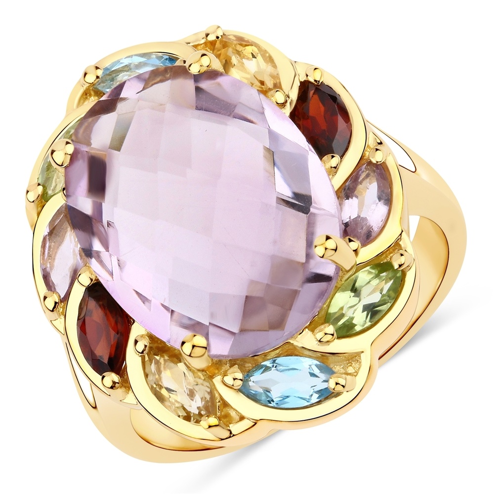 Rafaela Donata Bague Argent sterling Améthyste en Or jaune Bague