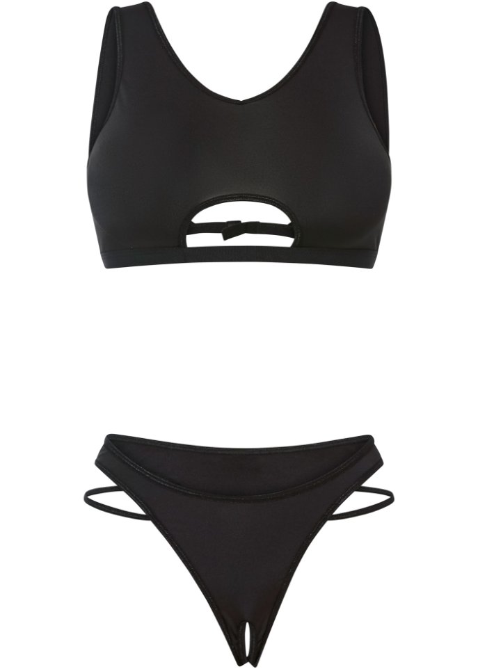Bustier und String ouvert (2-tlg.Set)