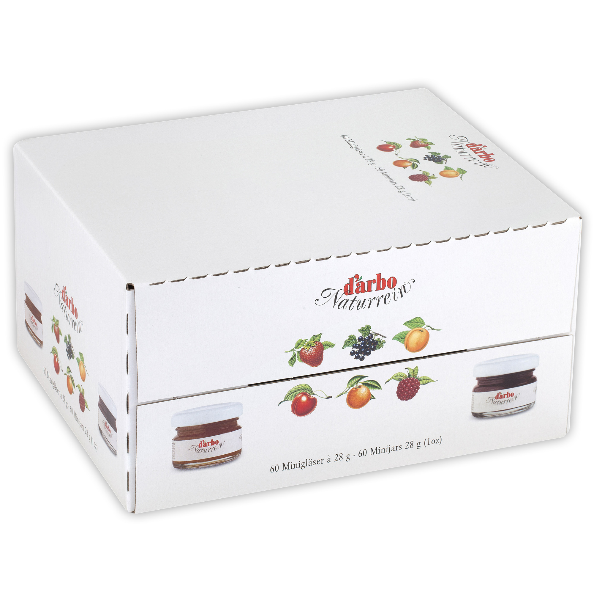 d'arbo Naturrein Erdbeer Konfitüre Extra Minigläser 60x28g