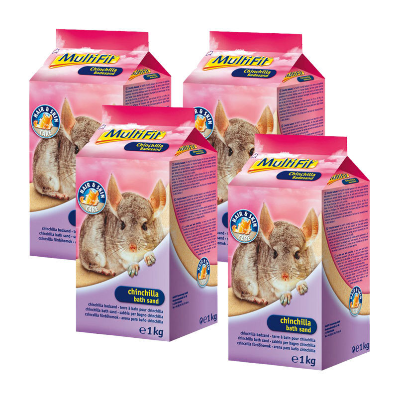 MultiFit Badesand & Badehäuser MultiFit Badesand für Chinchillas 4x1kg