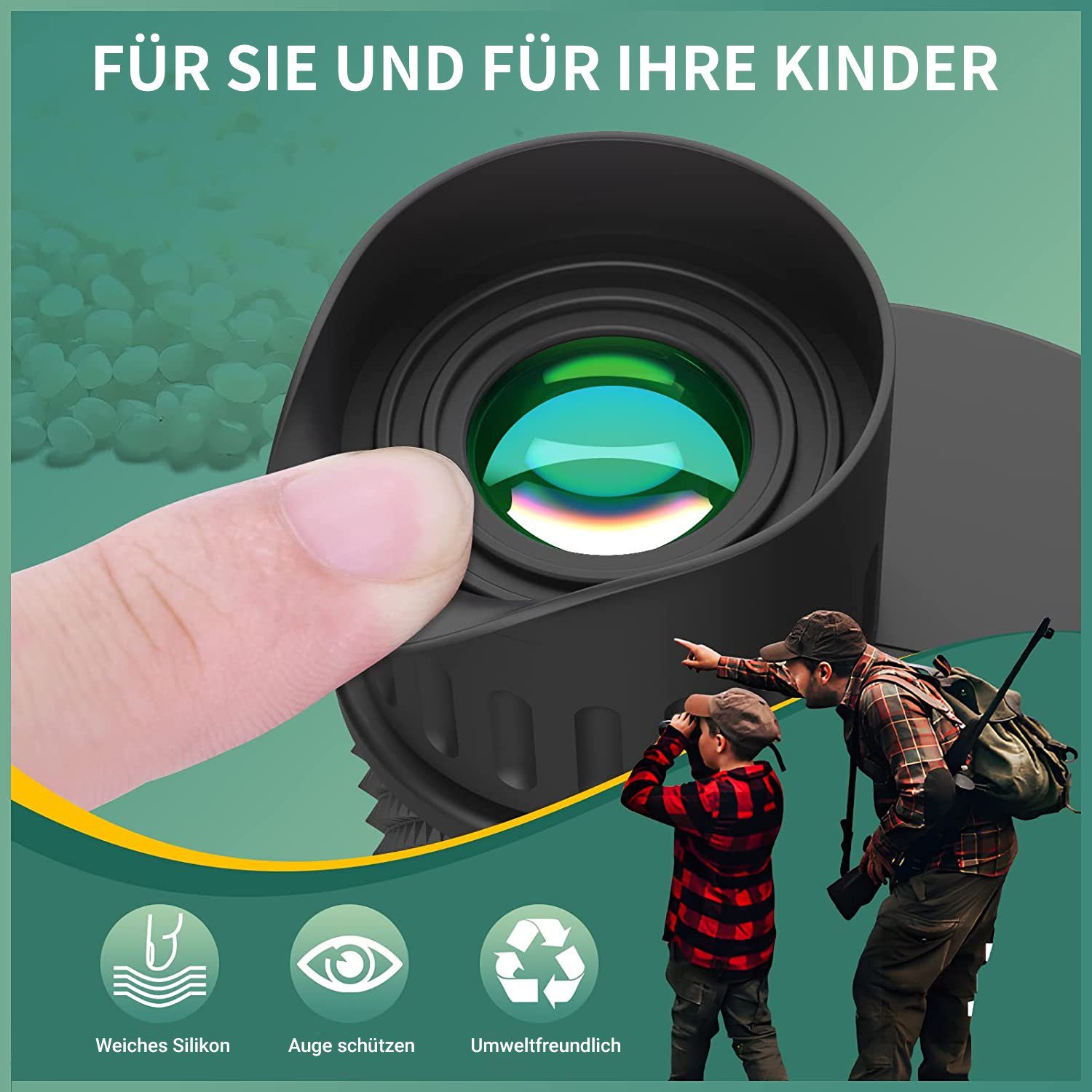 Yaviel Kleines Ferngläser Binoculars Erwachsene Kinder mit Nachtsicht Fernglas (12x25 Fernglass Taschenfernglas für Vogelbeobachtung Wandern Camping)