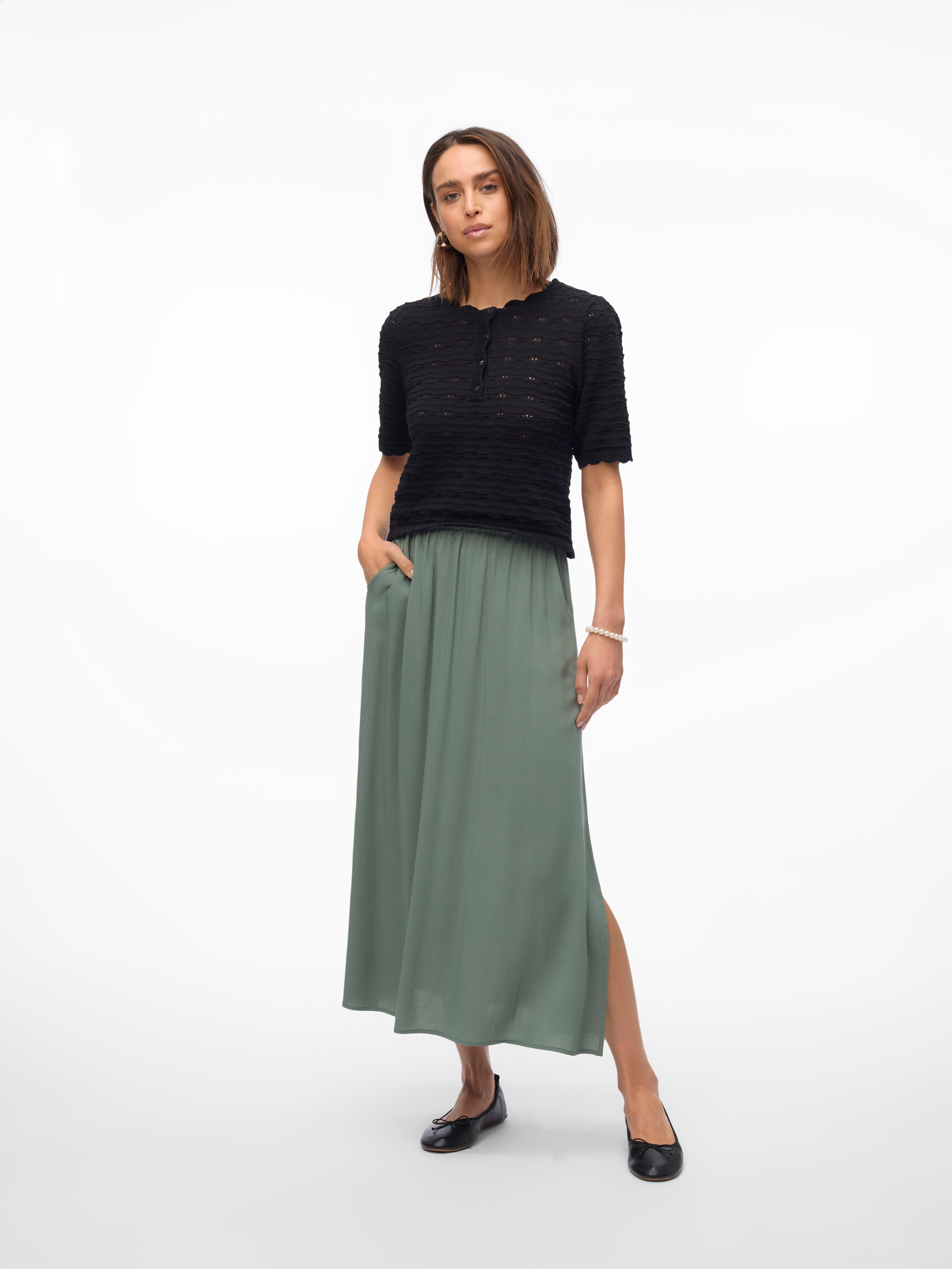 VMEASY Hohe Taille Langer Rock