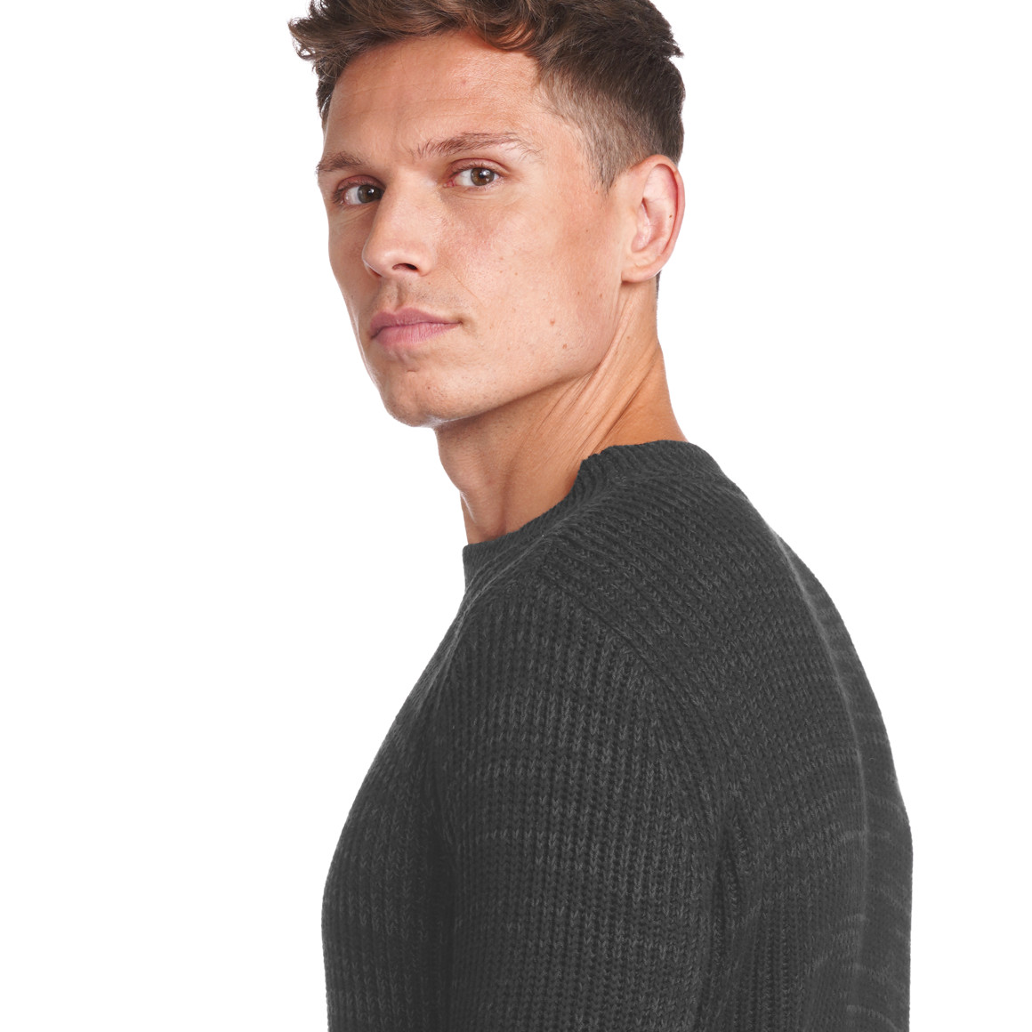 Herren Strickpullover mit hohem Rundhals