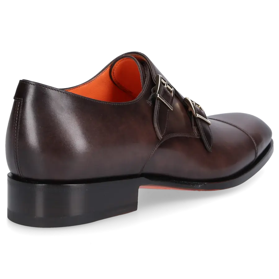 Santoni - Monk Schuhe 15006 Kalbsleder - braun
