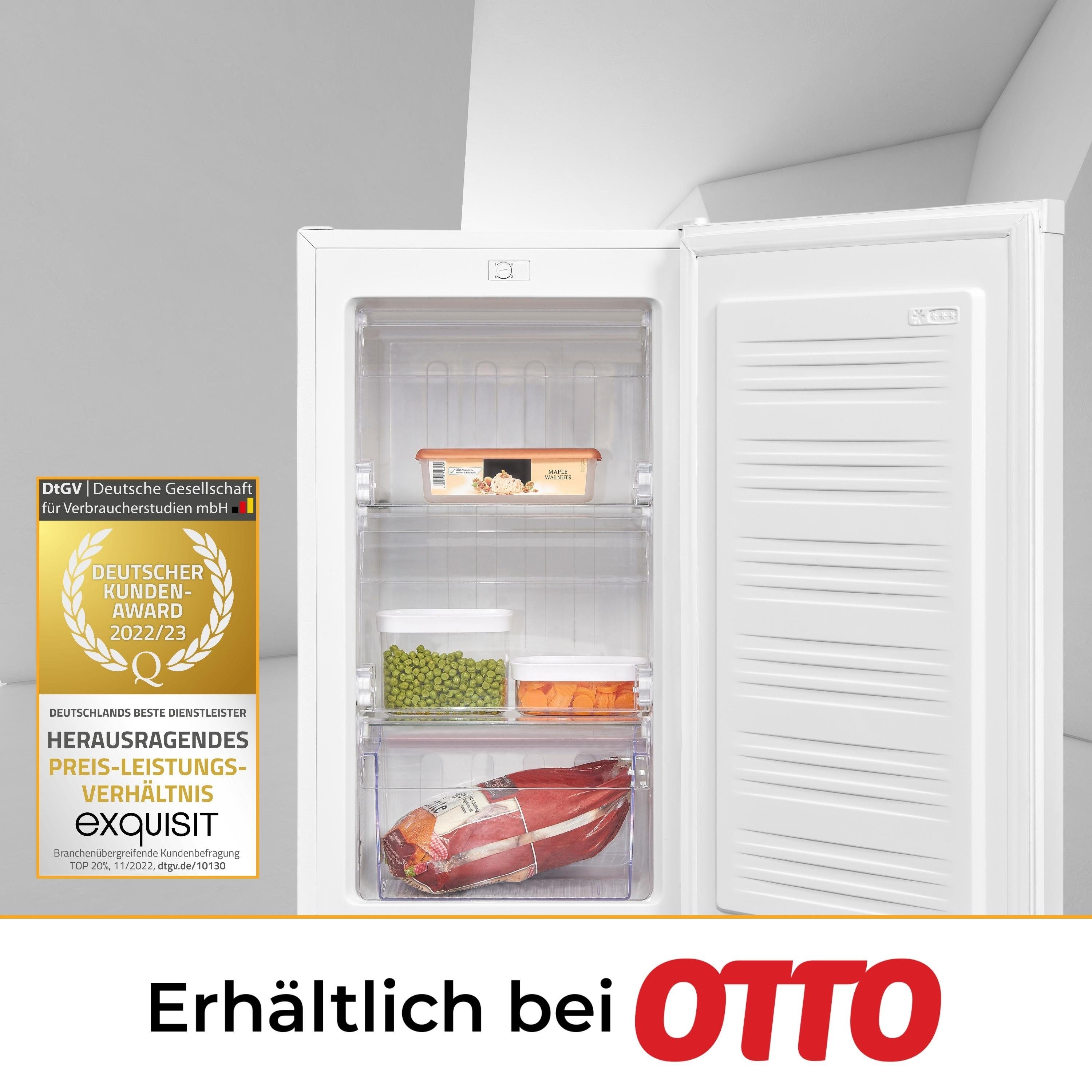 exquisit Gefrierschrank GS5111-330E weiss, 82.5 cm hoch, 45.3 cm breit