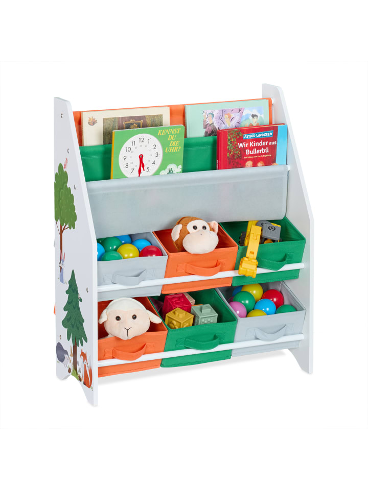relaxdays Kinderregal in Bunt - (B)62,5 x (H)74 x (T)31 cm günstig kaufen onesize