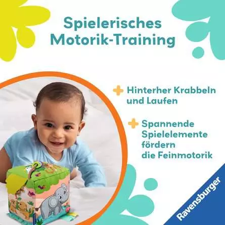 Ravensburger Play+ Motorik-Musik-Spiel-Würfel: Wilde Tiere