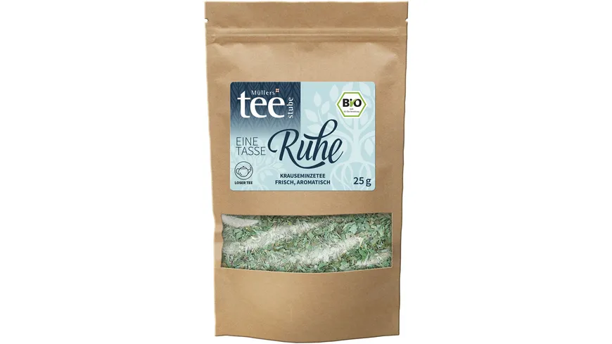 Müllers Teestube Bio Kräutertee Lose Krause & Minze Eine Tasse Ruhe 25 g