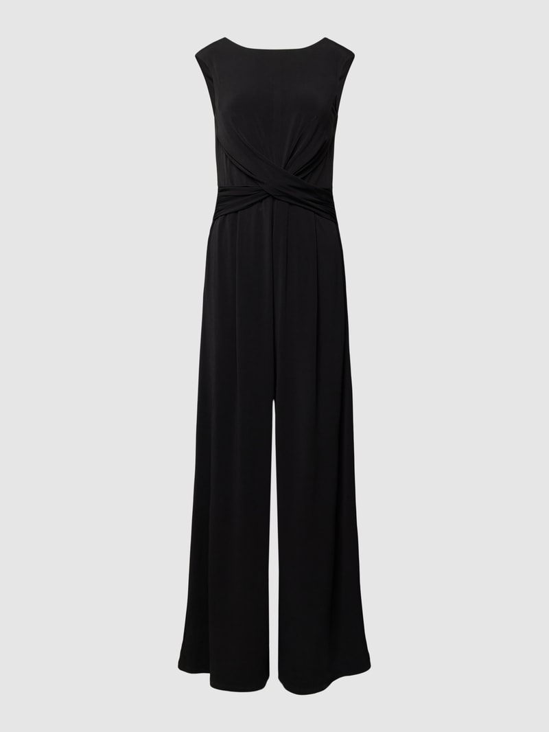 Jumpsuit mit U-Boot-Ausschnitt in schwarz