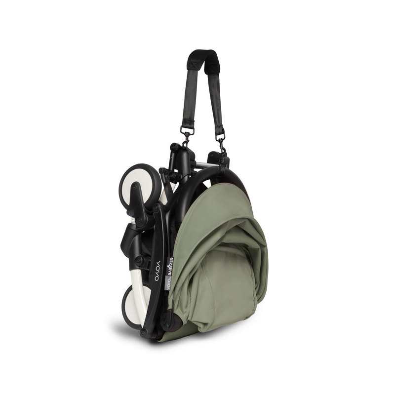 Poussette Yoyo2 4 roues châssis blanc assise 6+ olive Babyzen