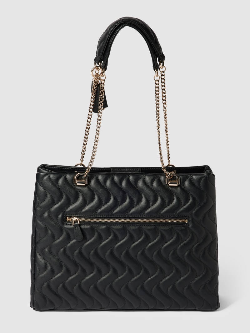Tote Bag mit Steppnähten Modell 'ECO' in schwarz