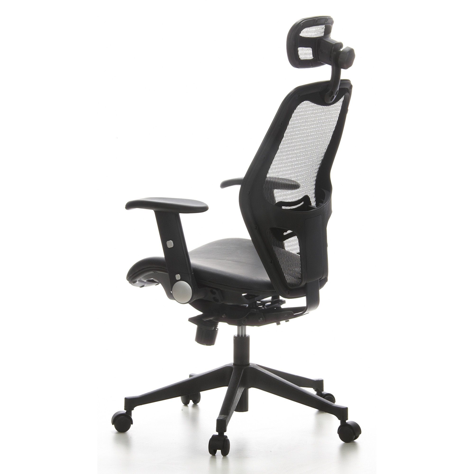 hjh OFFICE Drehstuhl Profi Bürostuhl AIR-PORT Netzstoff/Leder (1 St), Schreibtischstuhl ergonomisch