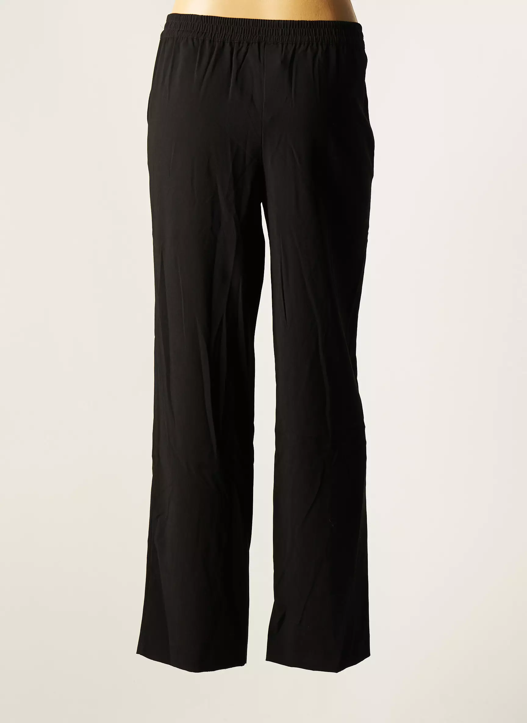 Vila Pantalons Droits Femme couleur noir