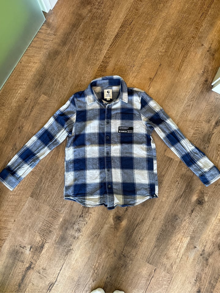 Garcia Hemd - Regular fit - in Dunkelblau/ Weiß günstig kaufen 140/146