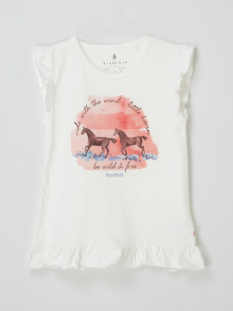 Shirt mit Print in offwhite