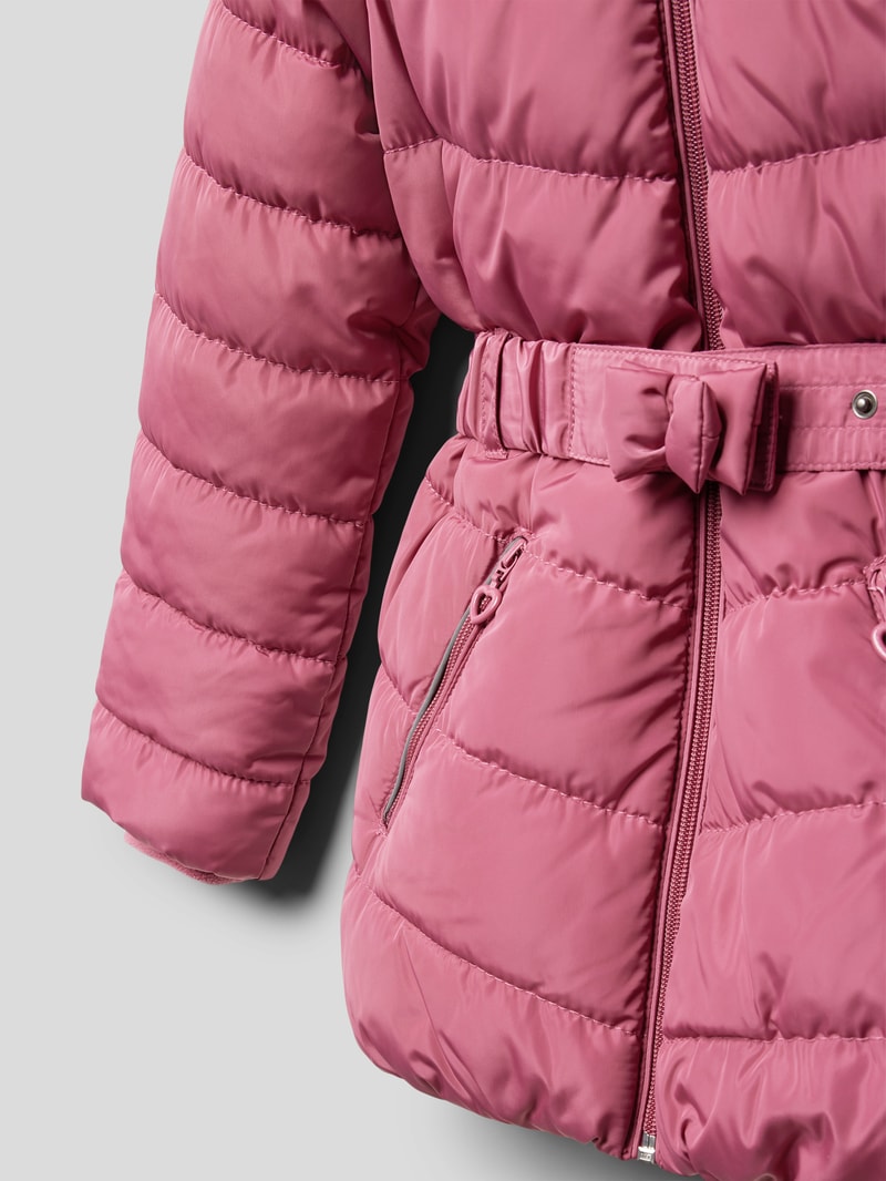 Parka mit Taillengürtel in pink