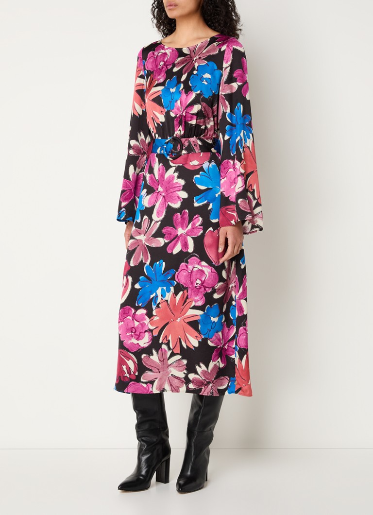 Fabienne Chapot Darina midi-tunikakjole med blomstertrykk og belte
