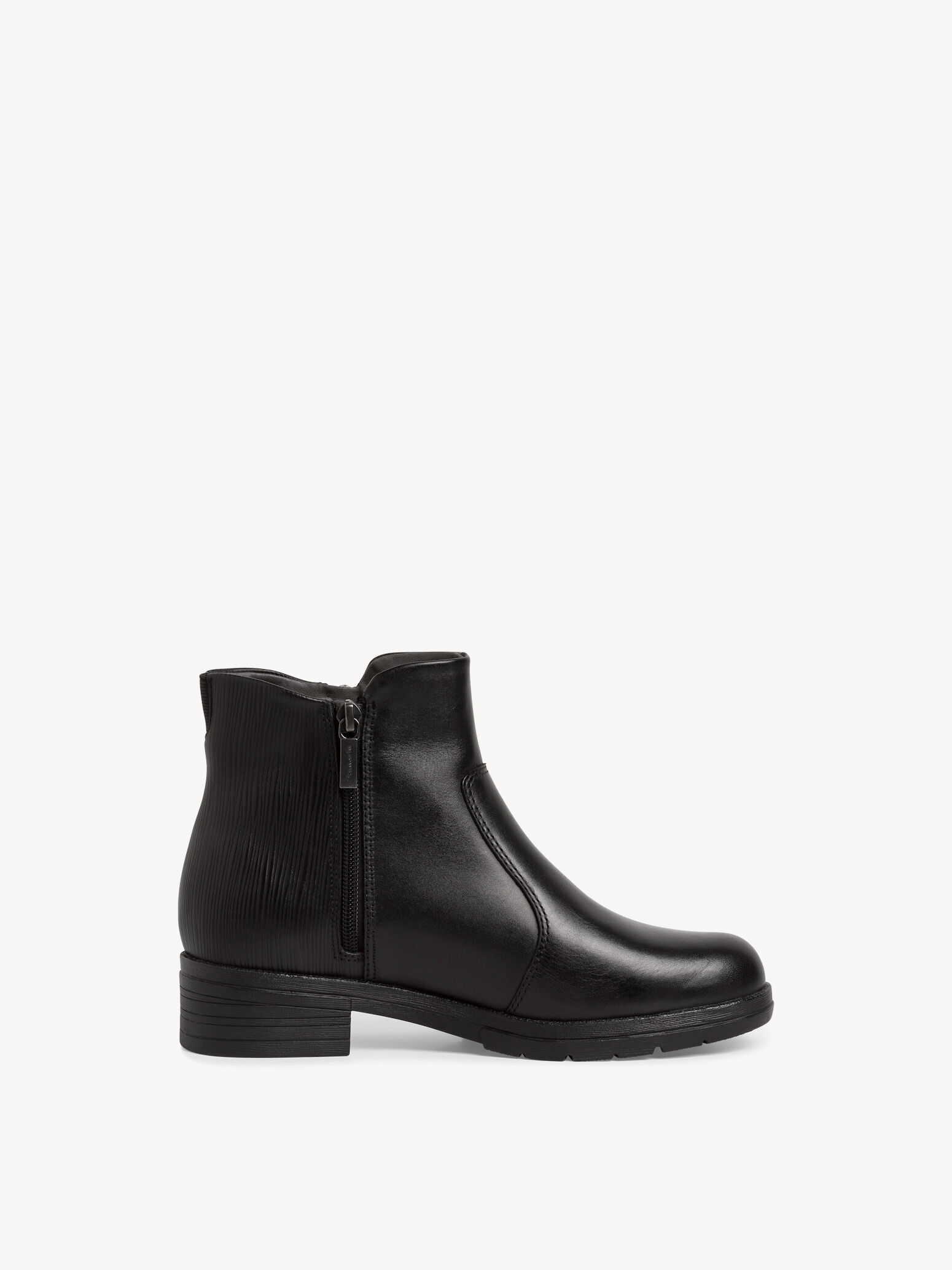 Bottine en cuir - noir