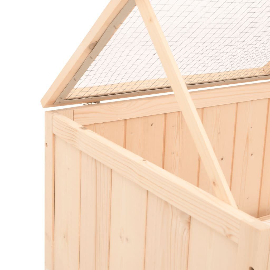 vidaXL Kleintierkäfig Hamsterkäfig 104x52x38 cm Massivholz Tanne