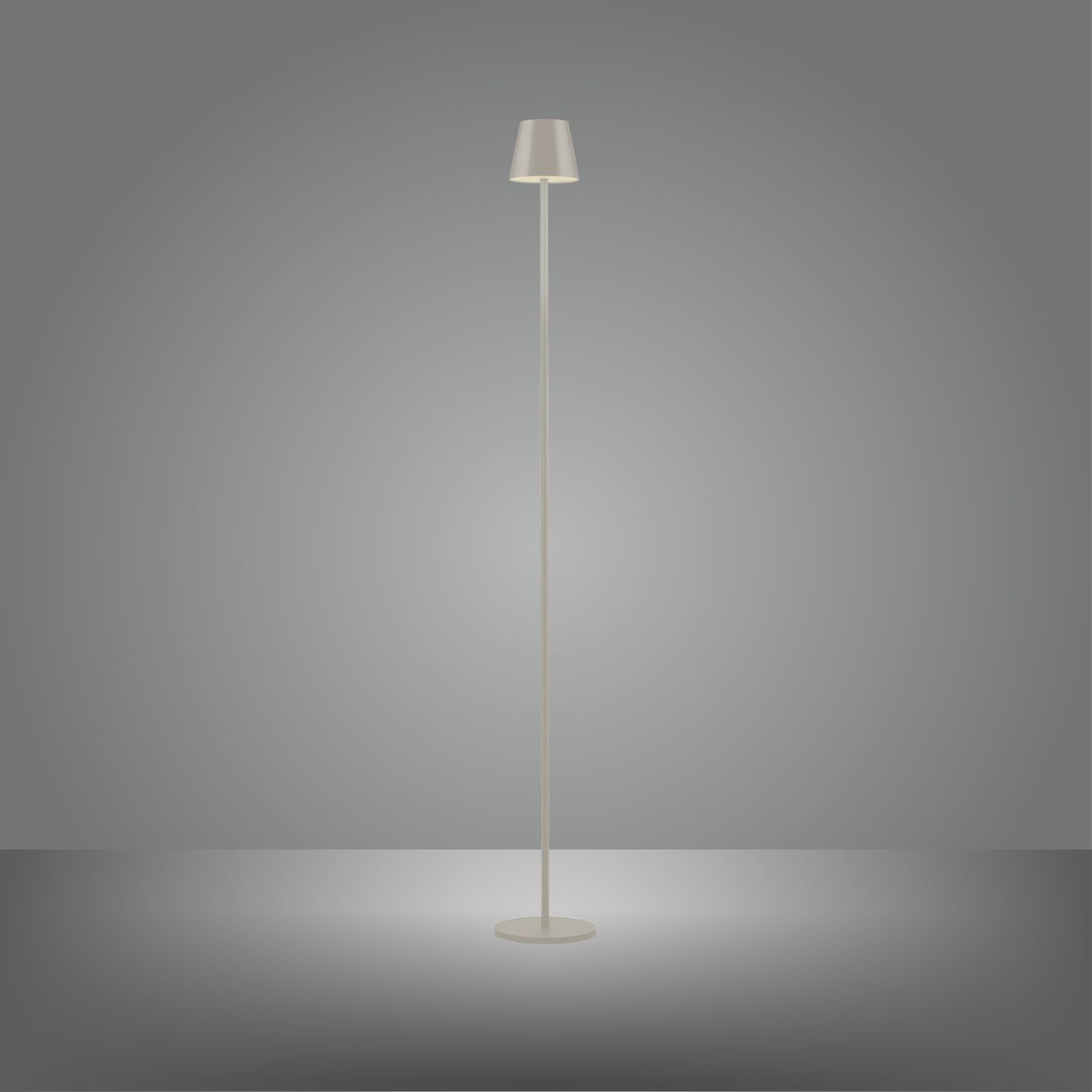 JUST LIGHT Akku-Stehleuchte EURIA, 1x LED-Board/2,50Watt/3000Kelvin, IP54, Greige