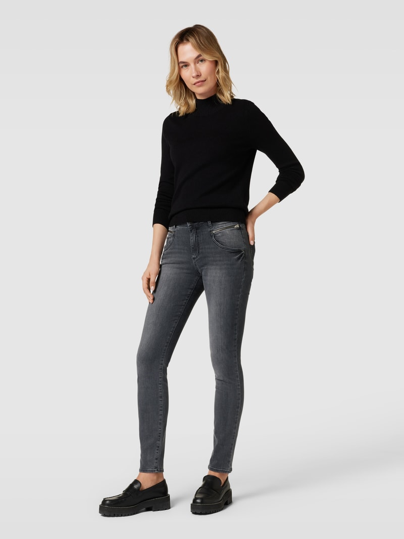 Jeans mit 5-Pocket-Design Modell 'SHAKIRA' in dunkelgrau