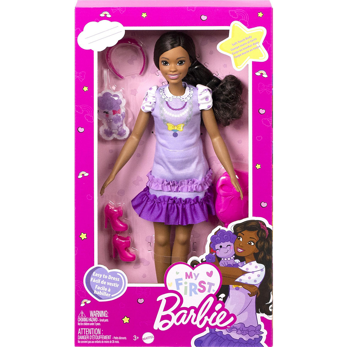 Barbie-Puppe für Vorschulkinder, My First Barbie Brooklyn, ca. 34 cm