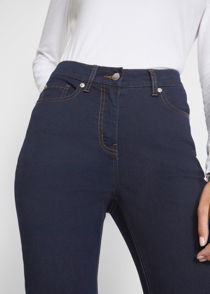 Twill-Hose mit Stretch und Bequembund, Slim Fit