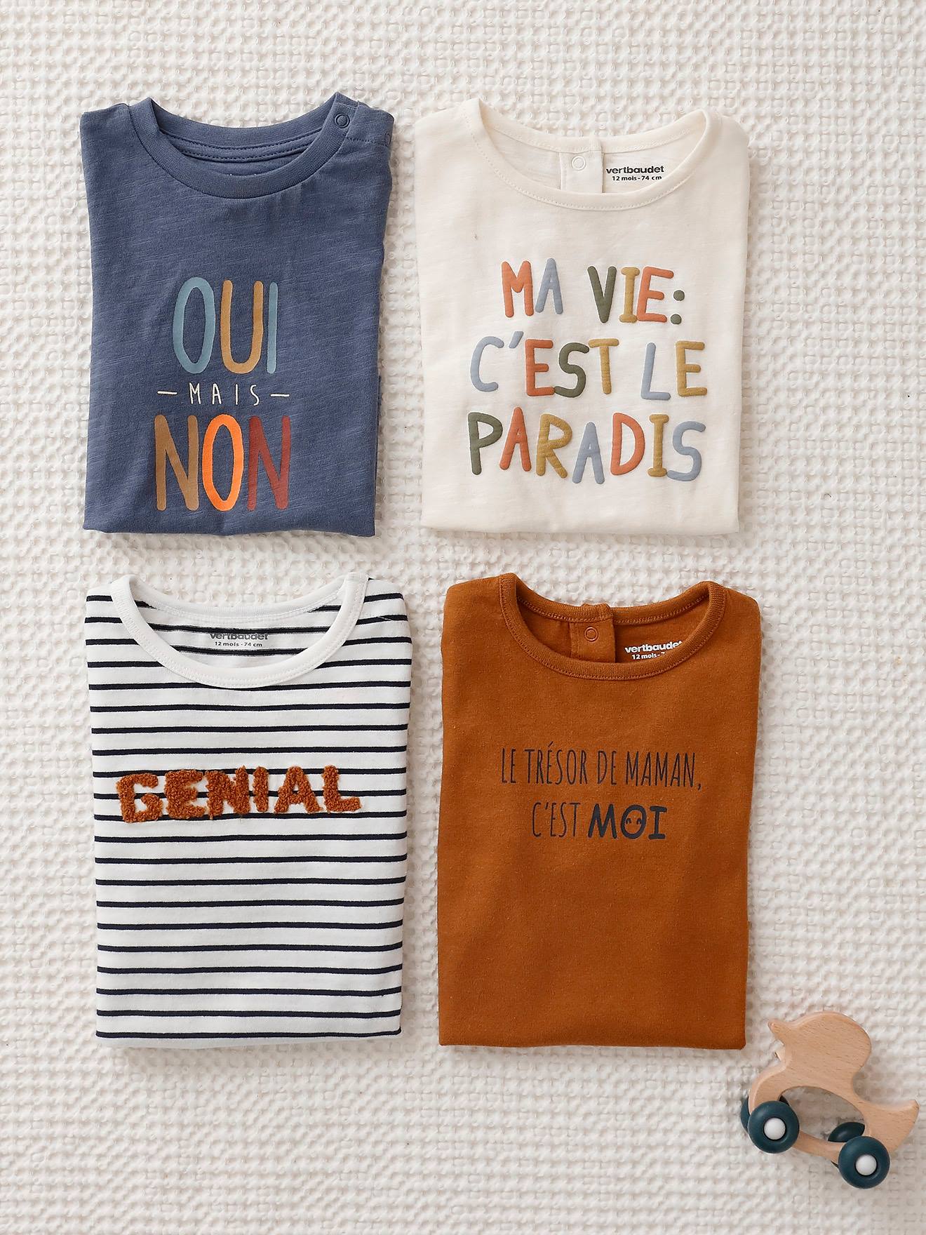 T-shirt imprimé bébé garçon bleu jean