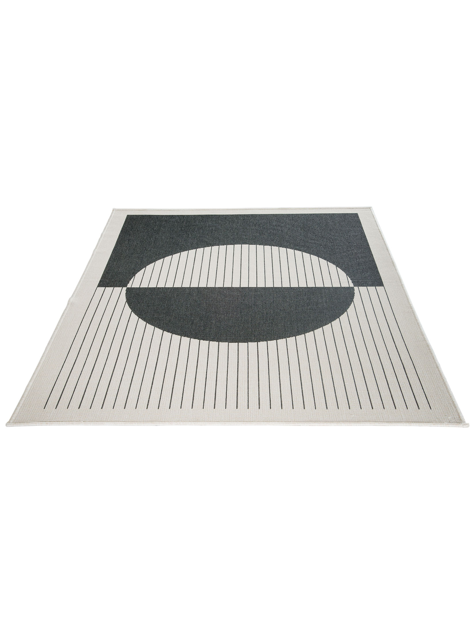 Vestero Outdoor-Teppich, Schwarz/Weiss