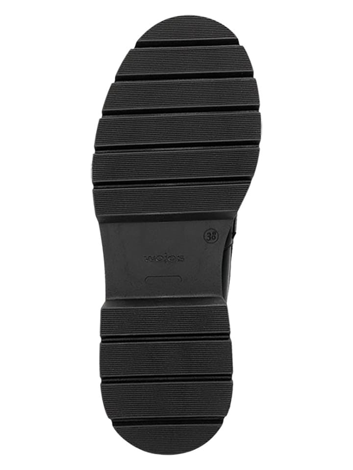 Wojas Leder-Mokassins in Schwarz günstig kaufen