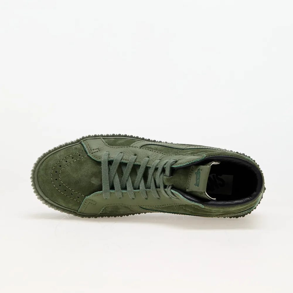 Vans Sk8 Hi Reissue 38 Platform LX Suede Leather Army VN000CNFARM1 / grün