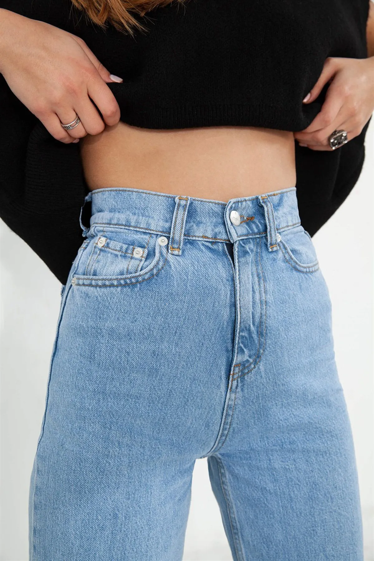VATKALI  Jeans mit weitem Bein in Blau