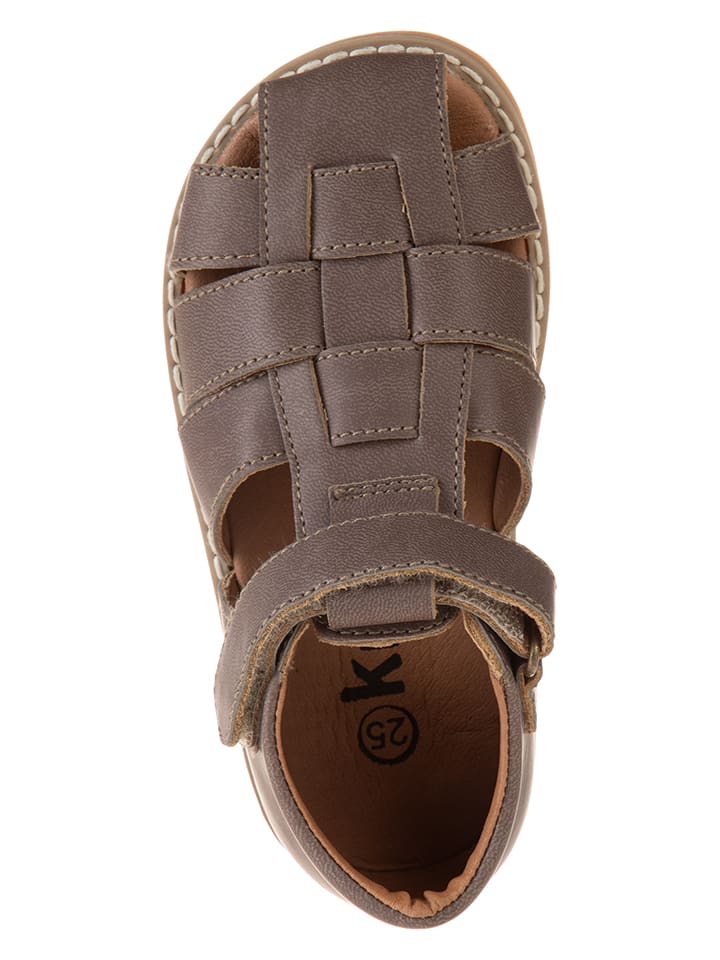 kmins Leder-Halbsandalen in Braun günstig kaufen