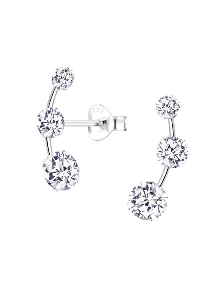 Alexander York Ohrringe, Ohrstecker TRIPLE ZIRKONIA in 925 Sterling Silber, 2-tlg. günstig kaufen onesize