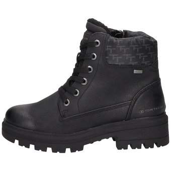 Tom Tailor Schnür Boots in schwarz