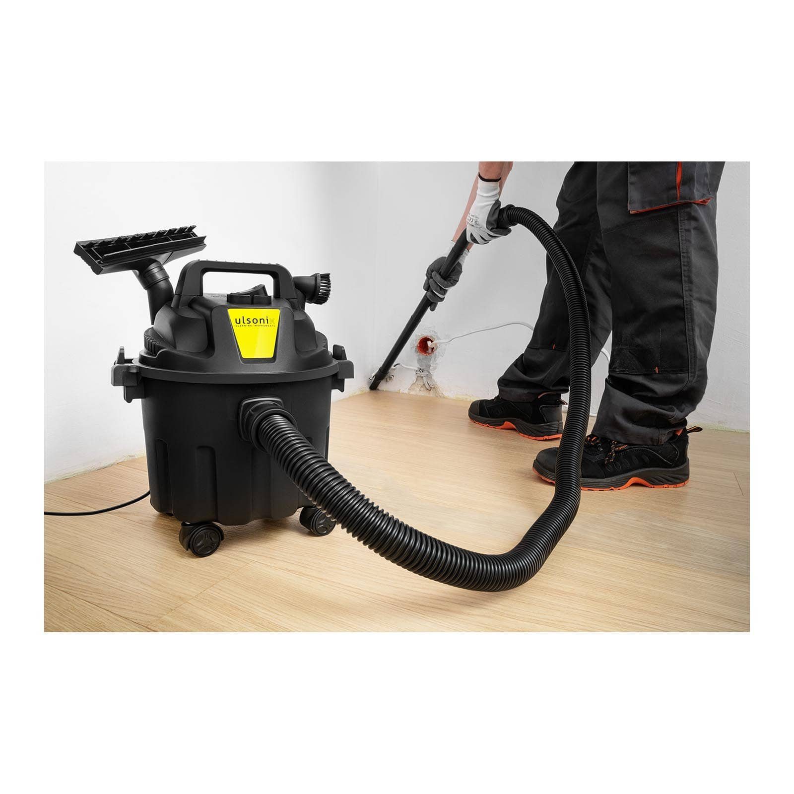 Ulsonix Nass-Trocken-Sauger Industriestaubsauger ohne Beutel Nass-Trockensauger Industriesauger, 1000 W