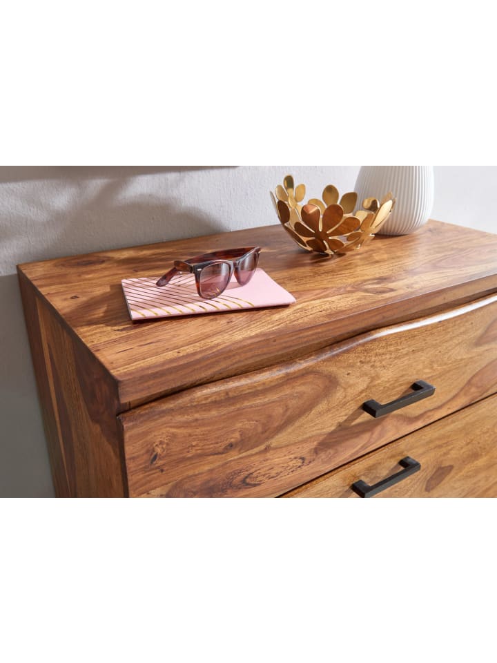 KADIMA DESIGN Kommode 80x120x41,5 cm Massivholz / Metall Flurkommode, günstig kaufen onesize