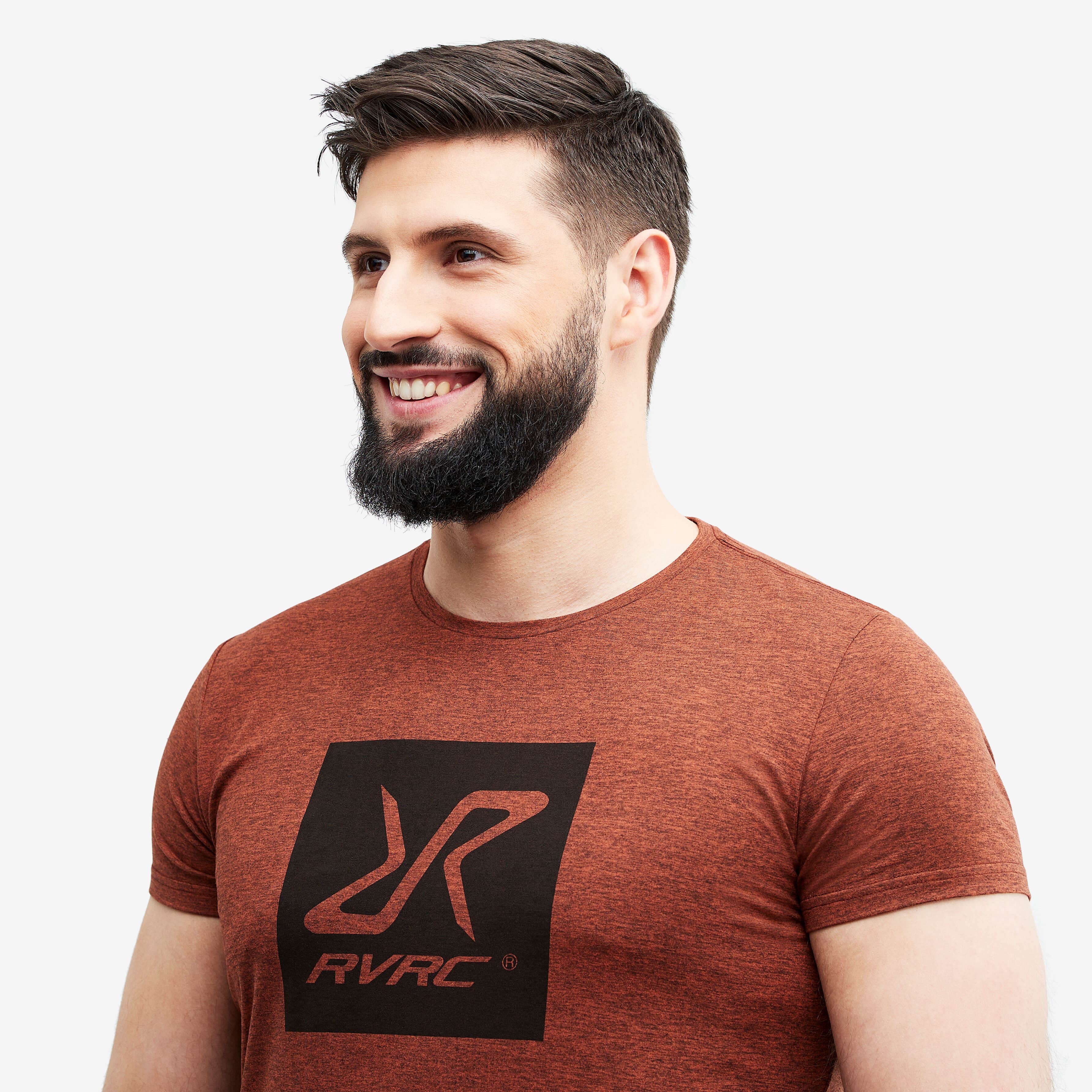 Vagabond Logo Tee Homme Rusty Orange Melange